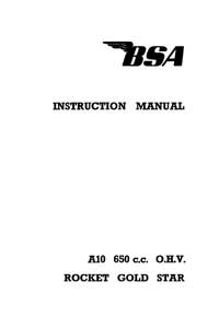BSA A10 RGS instruction book