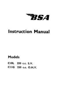 BSA C10L C11G instruction book