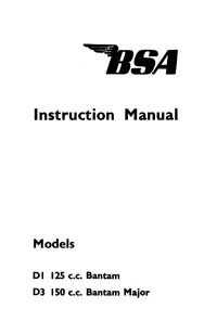 BSA Bantam D1 D3 instruction book