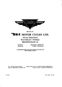 1958-1959 BSA A7 A10 parts book