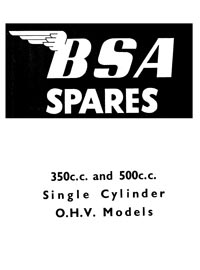 1949-1953 BSA B31 B32 B33 B34 parts book