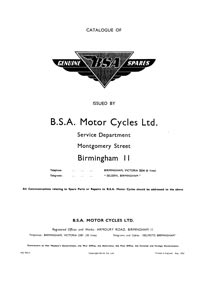 1949-1958 BSA M20 M21 M33 parts book