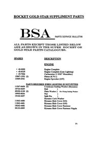 BSA A10 RGS parts list supplement