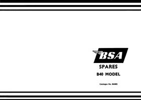 1961-1964 BSA B40 Model parts book