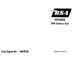 1965-1966 BSA B40 Enduro star parts book