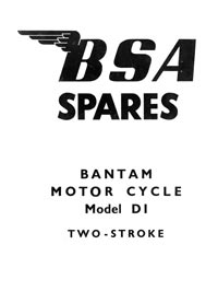 1949-1953 BSA D1 Bantam parts book