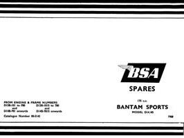 1968 BSA 14/4S Bantam Sports parts book