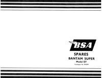 1959-1961 BSA Bantam Super D7 parts book 