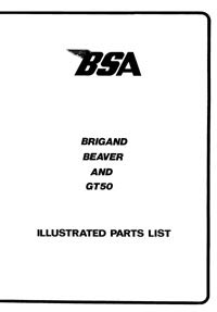 BSA Brigand, Beaver & GT50 parts book