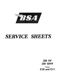 BSA C10 & C11 Service sheets