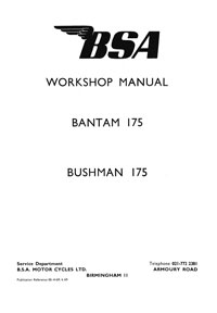 BSA Bantam 175 Workshop manual