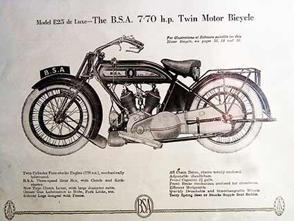 BSA 1925 Motorcycle