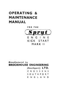 Excelsior Spryt MkII engine unit operation & parts book