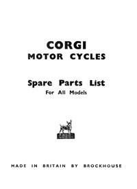 Corgi MkI, II & IV parts book