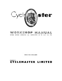 Cyclemaster & Cyclemate workshop manual 