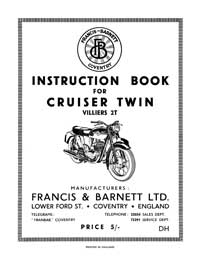 1961-1965 Francis Barnett Cruiser twin 89 instruction book