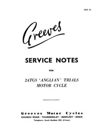 Greeves 24 TGS 'Anglian' Trials Service notes