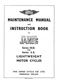 1948-1953 James Cadet Captain Colonel maintenance book