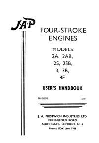 JAP Models 2A 2AB 2S 2SB 3 3B 4F Users handbook