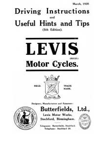 1920 Levis All Models instruction book