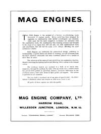 1930 MAG engines Sales brochure 