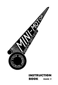 Mini Motor MkV instruction book