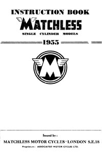 1955 Matchless Single cylinder models maintenance manual