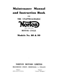 1956 Norton 88 & 99 dominator maintenance manual
