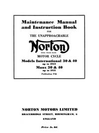 1953 Norton Manx & International models maintenance manual
