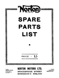 1946 Norton models 1, 16H & 18 parts book