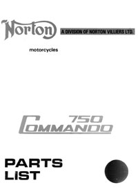1972-1973 Norton 750cc Commando parts book