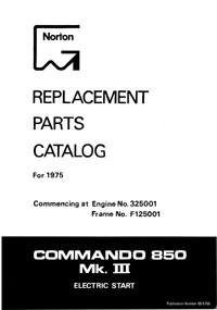 1975-1978 Norton 850 MkIII Commando parts book