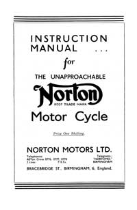 1937 Norton all models instruction manual
