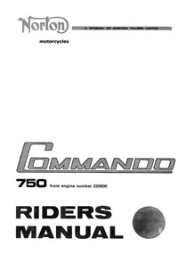 1973 Norton Commando 750 riders manual