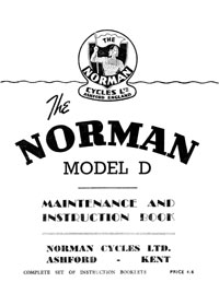 Norman model D maintenance and instruction book