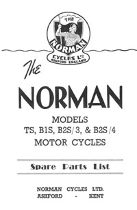 Norman B1S, B2S/3, B2S/4 & TS parts list