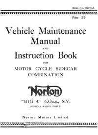 Norton Big 4 WD 633cc machine & sidecar maintenance manual