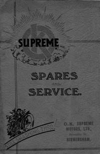 1927-1930 OK Supreme all models parts list  