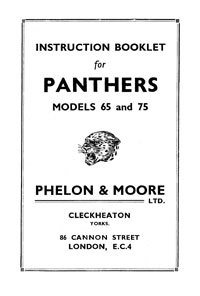 Panther Models 65 & 75 instruction book