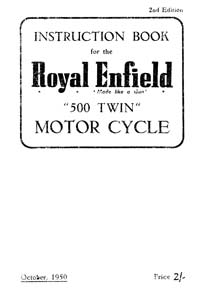 1949-1950 Royal Enfield 500 Twin instruction book