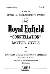 1960 Royal Enfield Constellation parts book