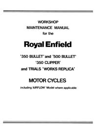 1956-1962 Royal Enfield 350 500 Bullet & 350 Clipper workshop manual