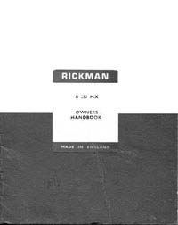 Rickman R250MX Owners handbook