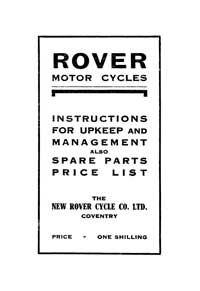 Rover models 4hp. & 5/6hp instructions and parts list