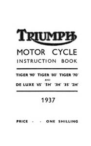 1937 Triumph All models instruction book