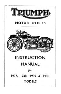 1937-1940 Triumph models instruction book 