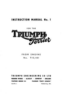 Triumph Terrier Workshop manual No.1