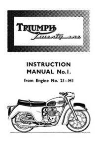 1957-1958 Triumph Model '21' Instruction manual
