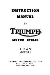 1949 Triumph Alll models Instruction book