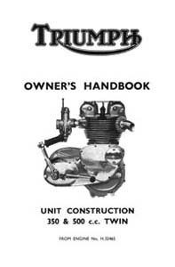 1964 Triumph unit 350-500cc Handbook